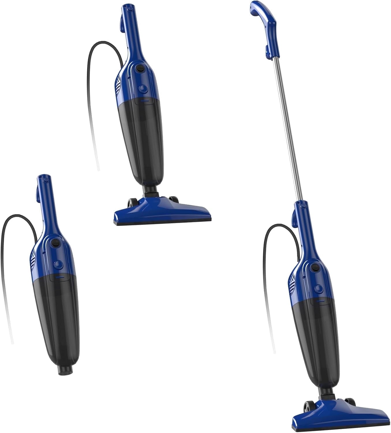 Vacuum Cleaners for Home - Corded Stick Vacuum Cleaner, Rechargeable High Power Vac for Pet Hair Carpet Hardwood Floor, Household Wireless Hand Lightweight Handheld Portable Car Vac, MC Blue