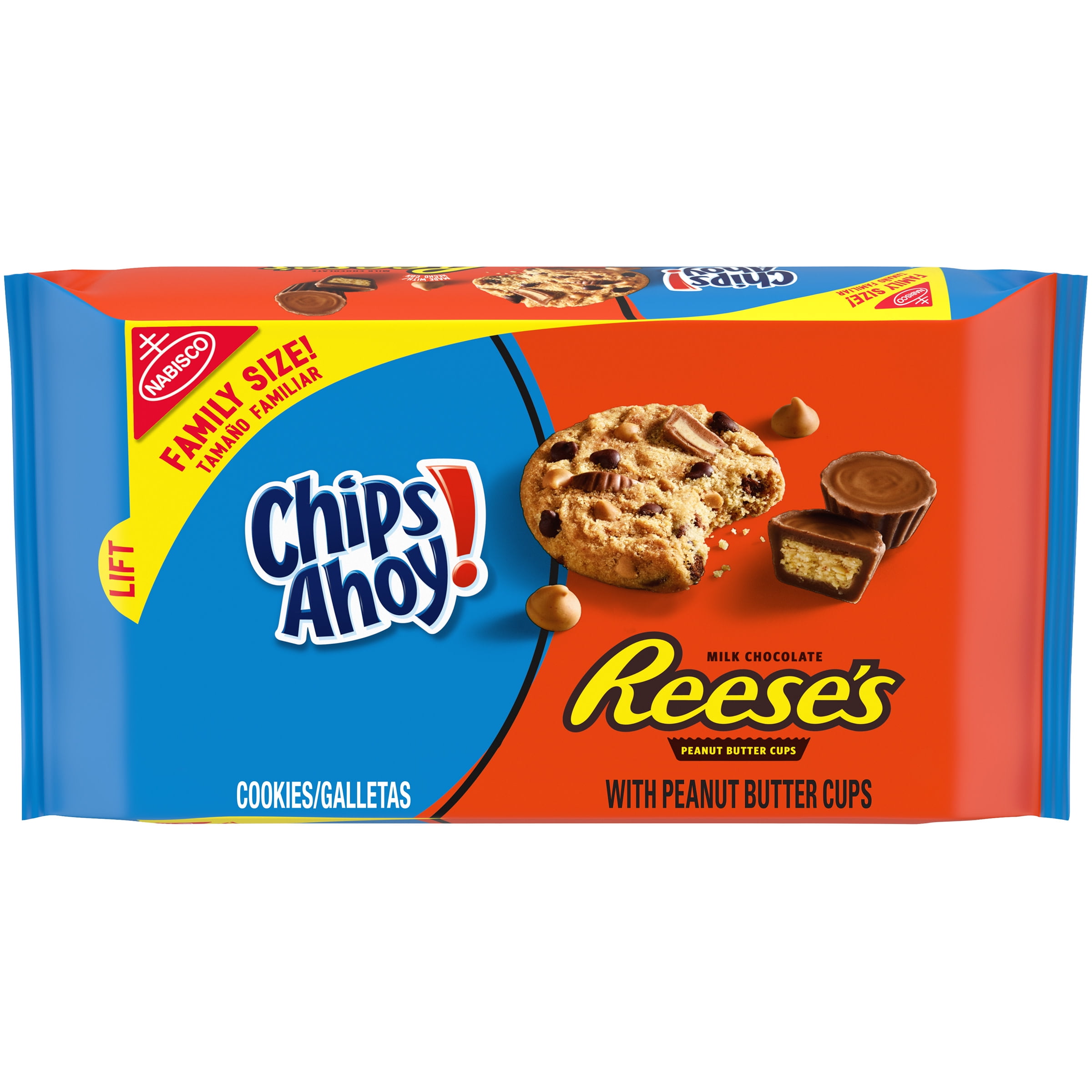CHIPS AHOY! Cookies with Reeses Peanut Butter Cups, Family Size, 14.25 oz