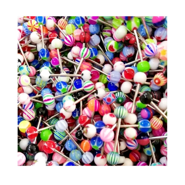 Las joyas de acrílico para piercing en la lengua se pueden mezclar con joyas de acrílico para piercing en la lengua.