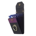 thumbnail image 5 of Adhesive Ring Holder Phone Pocket, Cell Phone Stick On Card Holder Wallet Sleeve, PU Leather Credit Cards/ID Card Holder with Sticker for Back of Phone - Black, 5 of 8