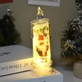thumbnail image 1 of Christmas Flameless Candles With Santa Snowman Decals Battery Operated Christmas Lights Wire Christmas Net Lights Large Christmas Light Bulbs Rope Christmas Lights And Mini Clear String Lights, 1 of 3