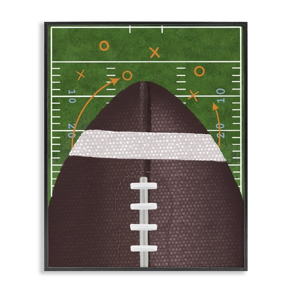 Stupell Industries Eclectic Football Field Tactics Black Framed Giclee Art, 11 x 14, by Jennifer Stith