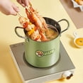 thumbnail image 6 of YWMJZEU Japanese Deep Frying Pot Nonstick Coating Multifunctional 3.5L with Handle & Lid green, 6 of 7