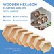 thumbnail image 5 of Wooden Hexagon Floating Shelves with Backs, Set of 7, Unfinished for Crafts and DIY Wall Décor: Modern, Geometric, Rustic, or Honeycomb, by, 5 of 5