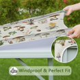 thumbnail image 6 of Brown Mushroom Flower Light Pattern Square Fitted Tablecloth with Elastic Edge,Square Table Cover,Washable Elastic Table Cover for Home Kitchen Party Decor 36"x36", 6 of 6