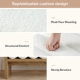 thumbnail image 7 of Tribesigns 59'' Wooden Entryway Bench with Boucle Cushion, Upholstered Fabric End of Bed Bench for Living Room (Removable Cushion), 7 of 7