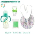 thumbnail image 7 of CNKOO 4 Pcs Baby Bottle Set, Fresh Silicone Baby Food Feeder with Baby Bib and Cotton Swabs,Baby Feeding Set,Baby Gift Set BPA-Free, Freezer Safe for Infants and Toddlers, 7 of 7