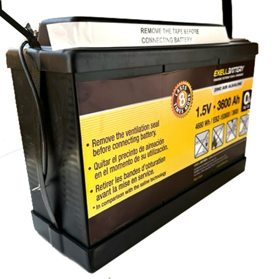 Exell Battery EBZ-153600 1.5V 3600Ah Zinc Air Alkaline Battery