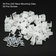 thumbnail image 3 of Uxcell LED Mounting Clips Holder Mounting Bracket Fit 12mm to 14mm Silicone Waterproof LED Strip Lighting 50 Pack, 3 of 5