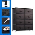 thumbnail image 5 of Dextrus 8 Drawers Dresser Bedroom Fabric Bins Organizer High Storage Chest Tower, Espresso Brown, 5 of 6