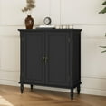 thumbnail image 6 of CBJCBJ Retro 34" Sideboard Buffet Cabinet with Storage, Accent Cabinet for Dining Room, Living Room,Black, 6 of 6