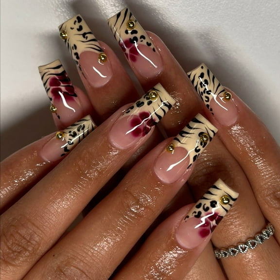 Press on Nails,Fake Nails Stick Glues on Nails False Nails Acrylic Nails Artificial False Nails for DIYS Nails Art Desig