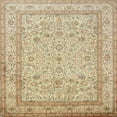 thumbnail image 1 of Ahgly Company Machine Washable Indoor Square Traditional Brown Gold Area Rugs, 3' Square, 1 of 7