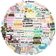 thumbnail image 2 of Pegatinas de vinilo, 50 unidades por lote, con frases de emprendedores, diseño de graf, impermeables, 2 of 4