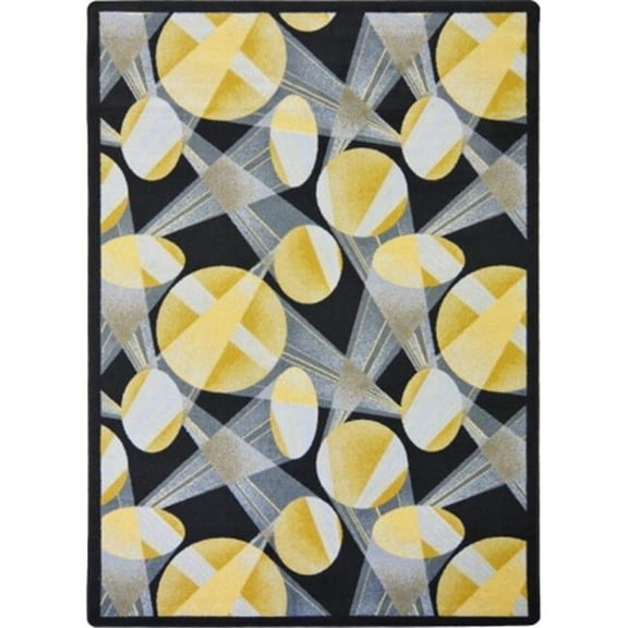 Any Day Matinee Searchlight Rectangle Theater Area Rugs  01 Charcoal - 3 ft. 10 in. x 5 ft. 4 in.