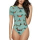 thumbnail image 1 of Balery Dachshund Dog Puppy Body de cuello redondo de manga corta para mujer Tops de manga corta Tops básicos-Medium, 1 of 7