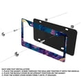 thumbnail image 3 of 1pc Multicolor Forest Moonlight 2-Hole License Plate Frame, Aluminum Material, 6x12 Inches with Screw Set, Retro Novelty Car Decoration Gift, Fits Standard US License Plate Size, 3 of 7