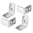 thumbnail image 1 of Cateissary Soportes de esquina de acero inoxidable duraderos de instalación fácil de metal para soporte de ángulo de soporte confiable Decoración del hogar, 1 of 6
