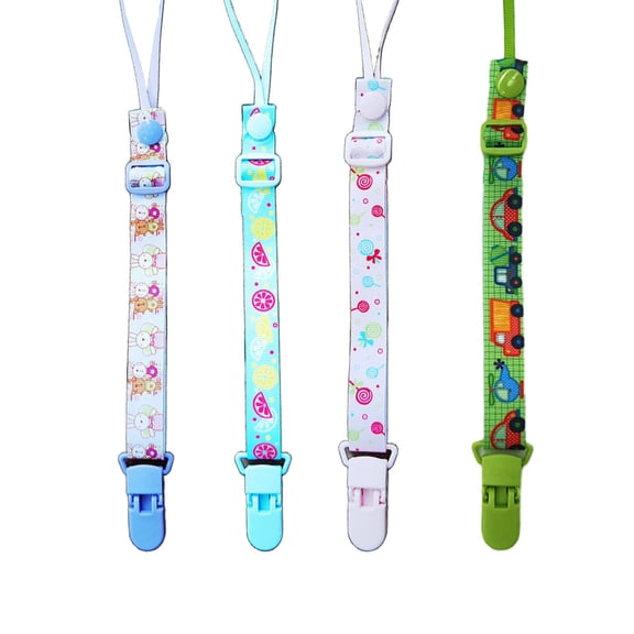 TELOLY 4 Pcs Pacifier Clip Lightweight Design Pacifier Durable Material Innovative Features Pacifier Case,Set2