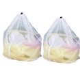 thumbnail image 1 of 2 Pack Small Commercial Mesh Laundry Bags With Drawstring For Dormitory, Travelling, College ,apartment, Camping, Rv, Machine Washable, Over Door Hang, 1 of 3