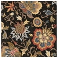 thumbnail image 2 of SAFAVIEH Blossom Odran Floral Area Rug, Black/Yellow, 6' x 6' Square, 2 of 5