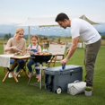 thumbnail image 3 of Spaco 52-Quart Heavy-Duty Portable Hard Cooler with 6-Day Ice Retention, All-Terrain Wheels & Built-in Ruler, Gray, 3 of 8