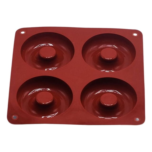 Bewildely Molde de 4 rejillas para Chocolate, desierto, herramientas para hornear hechas a mano, decoración de pasteles, Fondant, molde para Herramientas y accesorios para hornear Rojo oscuro