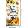 thumbnail image 5 of Hello Fall Door Cover Thanksgiving Backdrop Pumpkin Sunflower Wagon Field 71x35 Inch Rustic Autumn Banner for Porch Wall Decor Fall Harvest Photo Booth Props, 5 of 6