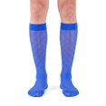 thumbnail image 2 of Deago 2 Pairs Men's Ultra Thin Sheer Dress Socks Soft Nylon Summer Silky Business Socks Breathable Work Trouser Sox Mid Calf, Blue, 2 of 8