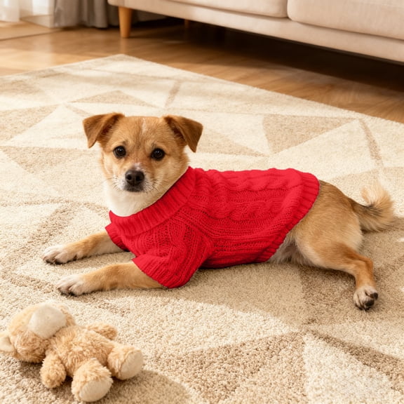 Dog Sweaters for Small Dogs Girl Boy, Yorkie Sweaters Puppy Doggie Sweater Winter Warm Dog Turtleneck Knitwear Pullover for Chihuahua Fall Winter Cold Weather