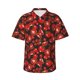 thumbnail image 1 of Balery Tomato Camisas hawaianas de manga corta para hombre, camisas playeras de corte holgado, camisas de vacaciones con botones,XX-Large, 1 of 7