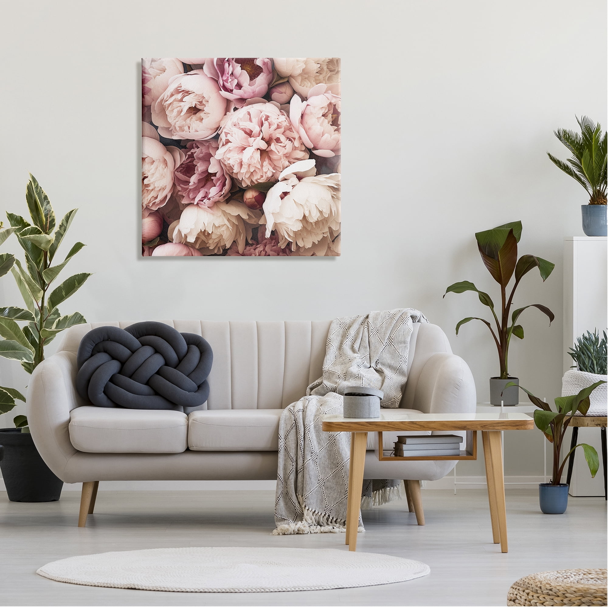 Stupell Industries Mixed Peonies Photography Botanical & Floral Photography Gallery Wrapped Canvas Art Print Wall Art, 30 x 30