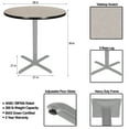 thumbnail image 3 of Hampden Furnishings Bennet Collection Steel Frame 36" Round Top, X Base, 36" Height, Cafe Table Grey Frame/Grey Nebula Top, 3 of 5
