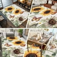 thumbnail image 6 of 8x10 Area Rugs, Sunflower Vintage Non-Skid Rubber Backing Large Rectangle Rugs - Living Room Bedroom Home Office, Pastoral Rustic Botanical Flowers Indoor Floor Mat Carpets Washable Rug, 6 of 9