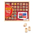thumbnail image 1 of Melissa & Doug Set de Sellos de Cosas Favoritas con Tinta Lavable, Juguete de Madera, Artes y Manualidades (26 Piezas), 1 of 10