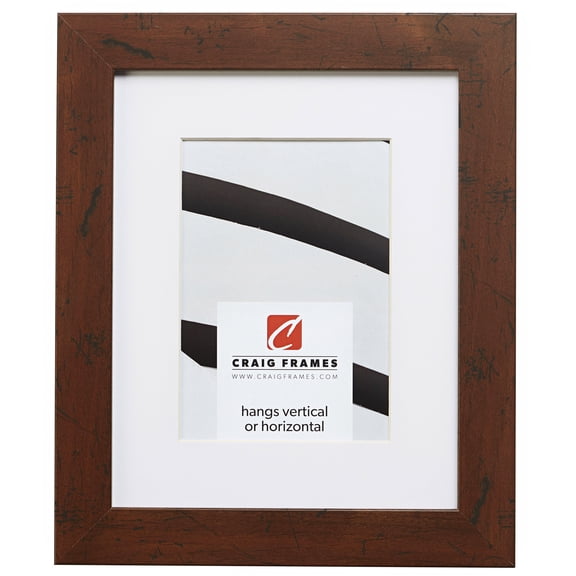 Craig Frames FM26WA 18x36 inch Dark Brown Picture Frame Matted for a 14x32 Photo