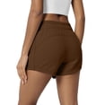thumbnail image 4 of Sundazz Womens Sweat Shorts High Waisted Running Gym Workout Shorts Summer Casual Shorts with Pockets,Coffee,L, 4 of 9