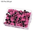 thumbnail image 3 of Uxcell 100pcs Pequeñas Bandas de Lijado 180 Grit para Puntas de Taladro de Uñas Rosa, 3 of 7