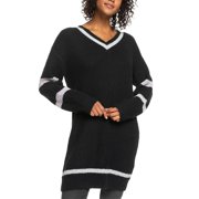 Roxy Juniors' Rose Mood Sweater Dress Anthracite M/L B4HP NO TAGS