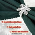 thumbnail image 5 of Christmas Napkin Rings Set of 6 Snowflake Metal Napkin Holder Xmas Napkin Buckle for Holiday Party Dinner Wedding Banquet Dinning Table Settings Decoration, 5 of 7