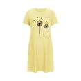 thumbnail image 4 of HomeGardon Women's Sleepwear Nightgowns for Women,Fashion Print Medium Length Dress Oversized Short Nightgown Fashion Chest Print Short Sleeve Nightdress,S-XXL, 4 of 6