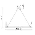 thumbnail image 2 of Casey Matte Black 8-Light 32-Inch Round Wagon Wheel Chandelier, 2 of 5
