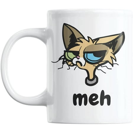 

Meh feat. a Cat White Ceramic Coffee & Tea Mug or Cup Merch (11oz)