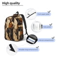 thumbnail image 4 of Yiaed Vintage Style Elk Print Backpack, Premium Laptop Backpack, Travel Backpack for Women, Lightweight Backpacks, Comfortable Back Pack-Medium, 4 of 5