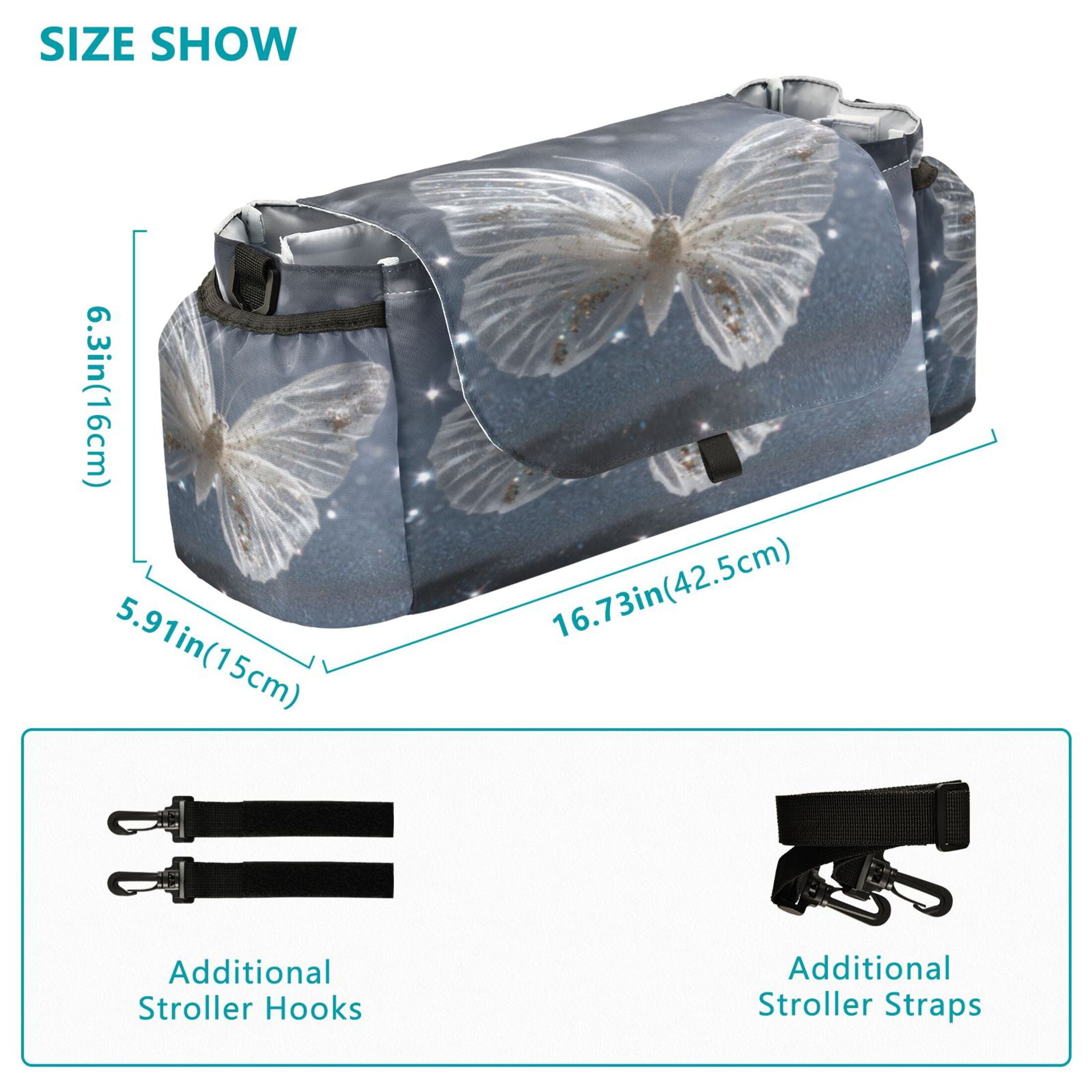 DIXRUYEE Stroller Organizer Starry Butterfly Printed