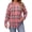 Pink-Plaid, variant on WellSize Plus Size Sweatshirts for Women Plaid Crewneck Long Sleeve Shirts Casual Fall Tunic Tops Lightweight Pullover Sweatshirts