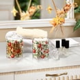 thumbnail image 4 of Yayeee 2 Pack Qtip Holder Bathroom Cotton Swab Canister with Lid Clear Dispenser Set, Beige Apple Pattern, 4 of 6