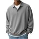 thumbnail image 1 of pstuiky Camisas casuales de manga larga para hombre, Camisa de calle para hombre de manga larga, color liso, con botones y sin bolsillos camisetas de hombre xxl, 1 of 5