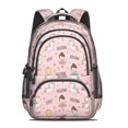 thumbnail image 2 of Princess and Unicorn Pink Pattern Backpack for School, Cute School Bag with Adjustable Shoulder Straps and Padded Back, 16.9"x12.6"x5.9", 2 of 5