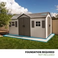 thumbnail image 6 of Lifetime Polyethylene Outdoor Storage Shed, 106.5 Sq. ft., 15' x 8', Two Double Door Entries (60079), 6 of 12